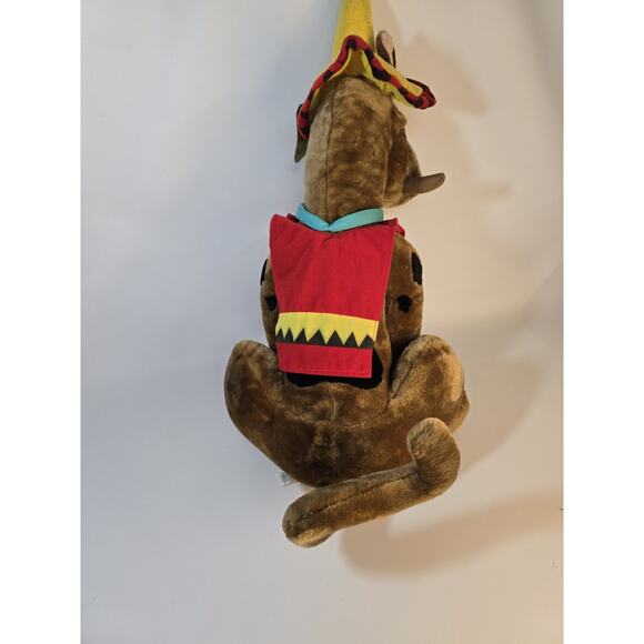 2003 Large Scooby-Doo Mexican Fiesta Sombrero Maraca and Poncho Plush 27" - Picture 4 of 6